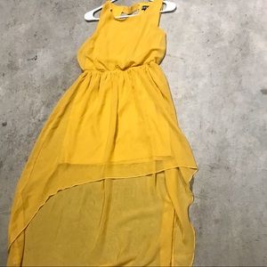 Chiffon yellow dress